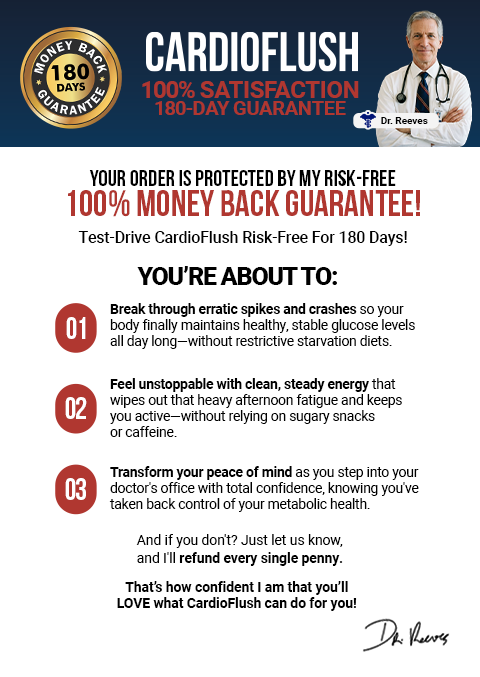 cardioflush 60-day satisfaction guarantee